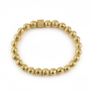 Essential Gold Beads - 8mm Textured Heart
